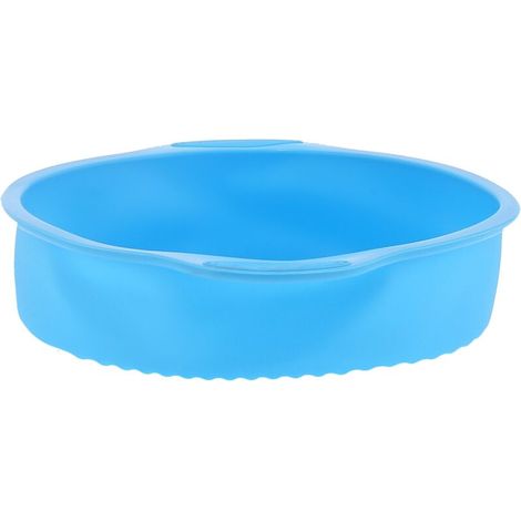 Runde Silikon-Kuchenform (23 cm Durchmesser), antihaftbeschichtet, ideal zum Brotbacken, perfekt für zu Hause (Blau) (1/5)