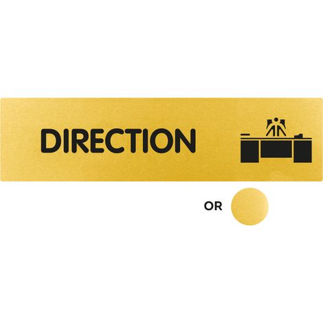 Plaque de porte Direction - Classique or 170x45mm - 4490373