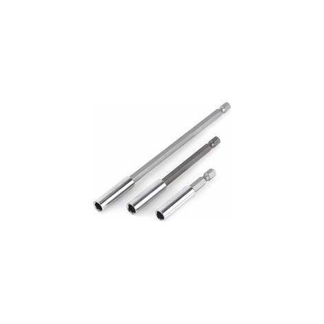 3pcs 1/4" Magnetic Bit Holder Shaft Screwdriver Extensions Rallonges de tournevis pour perceuses électriques (1/5)