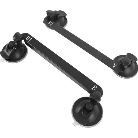 Support à 4 Ventouses pour Toit Ouvrant de Voiture, Fixation Parabolique pour Camping-Car, Support Métallique, Maintien Stable sur Pare-Brise, Lunette Arrière, Toits Ouvrants, (1/5)