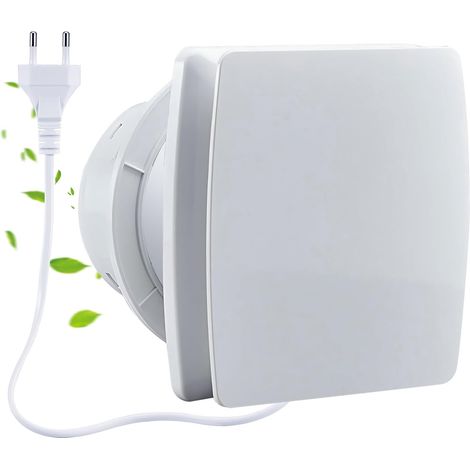 Ø100mm Extracteur Salle de Bain Blanc Ventilateur, 95m³/h Ventilateur Extracteur d'Air Avec Clapet Anti Retour pour Cuisine WC Salle de Bain (1/5)