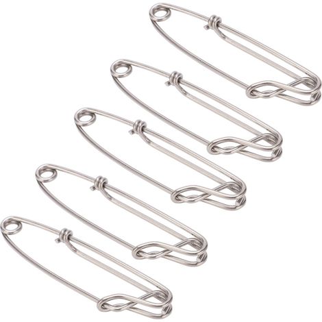 Beyamis Lot de 5 clips de fixation pour ligne flottante de pêche en mer, résistants à la corrosion, 2,0 x 80 mm. (1/5)