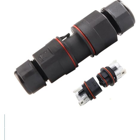 Connecteur étanche automatique IP68 250V 16A noir 3 fils enfichable M/F