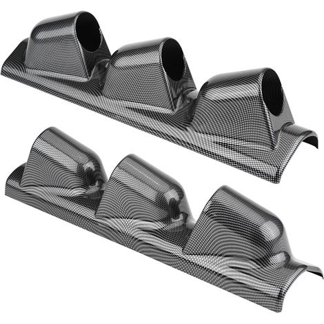 Support universel 52mm 2 pouces triple 3 trous pour compteur, support pilier montage pod, kit fixation robuste pour tableau de bord, accessoire auto moto, compatible jauge standard. (1/5)