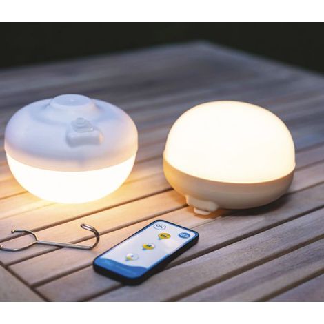 Lampadina LED CHERRY con carica solare, batteria ricaricabile e telecomando. 900 lumen di luce calda
