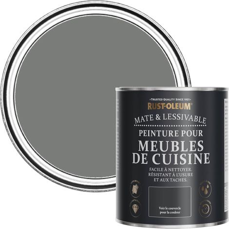 Peinture Grise pour Meubles de Cuisine, Finition Mate - Gris Ombre 750ml (1/5)