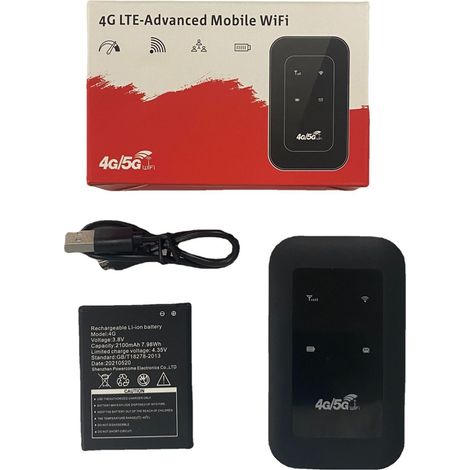 4G Portable WiFi SIM Card Mobile Car MIFI Wireless Mobile Router Convenient WiFi Router LTE -- MF800 -- Black -- Eurasian Edition (1/4)