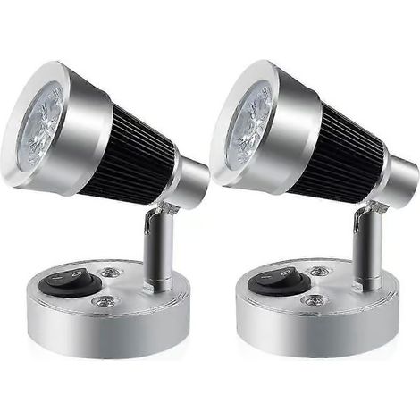 Lampe de lecture LED 12 V avec interrupteur, applique murale 3 W à intensité variable pour camping-car, caravane, bateau (1/5)