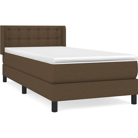 Maison Exclusive - Boxspringbett mit Matratze Dunkelbraun 100x200 (1/5)