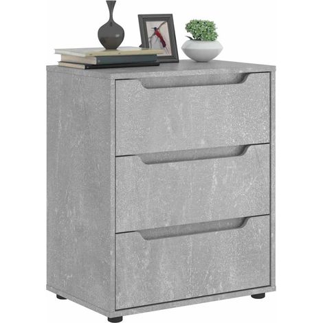 Sideboard VISNES Betongrau 60x40x73 cm Holzwerkstoff