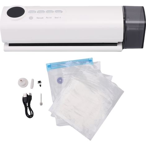 Scelleuse sous vide sans fil multifonction température réglable – Portable automatique alimentaire beige, cuisine (1/5)