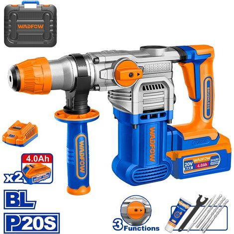 Perceuse à percussion Wadfow 20V sans balais avec 2 batteries 4.0Ah et étui (1/5)