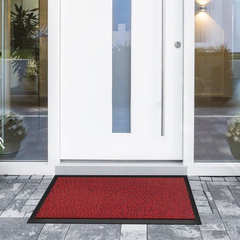 Tapis extérieur, Tapis antidérapant très absorbant Rouge 60 x 90 cm (1/5)