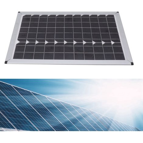 Panel solar monocristalino de 100 W y 18 V, 40 x 27,5 cm, cargador portátil para coches, ordenadores, lámparas y otros dispositivos. (1/5)