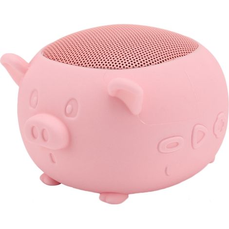 Mini enceinte sans fil Bluetooth 5.0 Lovely Pig avec micro intégré pour la maison, les voyages et les sorties (rose) (1/5)