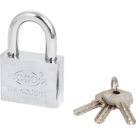 Mesureur 9 mm. Schäkel 50mm Breite Sicherheitsschloss Metall Vorhängeschloss Silver Ton (1/2)