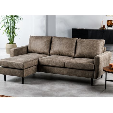 Ecksofa Lara Stoff taupe links/ rechts (1/5)