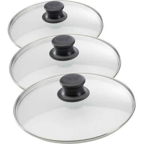 Set de 3 couvercles de cuisson en verre 24 cm 28 cm et 32 cm Elo (1/5)