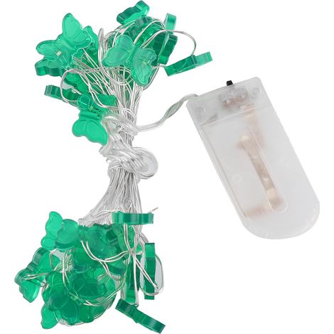 Guirlande lumineuse papillon à 20 LED, décoration pour fêtes, Noël et autres occasions (blanche) (1/5)
