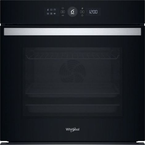 Whirlpool WOI4S8PM0SBXA Forno da incasso, Steam+, Airfry, Tecnologia 6° Senso, Classe A, Nero