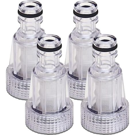 4 filtres à eau pour nettoyeur haute pression, filtre d'entrée d'eau pour raccords de jardin, compatible avec les raccords de jardin.
