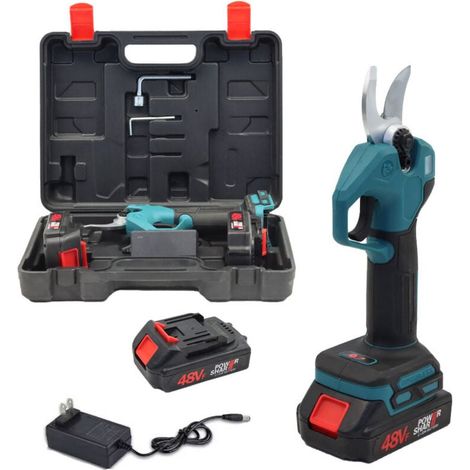 Sécateur Électrique Sans fil, Brushless 21V Secateur Electrique, Sécateur électrique avec Écran avec 2 Batteries pour la taille, le jardinage, les arbres fruitiers et le vignoble (1/4)