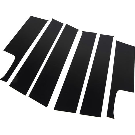 Lot de 6 Jambages de Porte Lustré Noir Adhésif Fort Décor Extérieur de Fenêtre pour Voiture (1/5)
