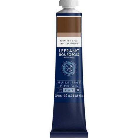 Peinture à l'huile - Fine - Brun van dyck - 111 - Lefranc Bourgeois - 200ml (1/2)
