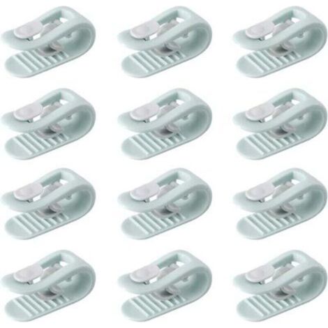 12 vert Enfile Couette, Clip Housse De Couette, Pince Housse de Couette, Attache Couette, Attache Drap Housse, Anti-dérapant sans Aiguille Clip de Fixation Literie Accessoires (1/3)