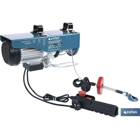 Palans électrique 1020 W 250/500 kg élévation 10/20 m (1/4)