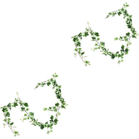 2pièces Guirlande Vigne Artificielle Plantes Suspendues Simulées pour Décoration Murale Et Intérieure Feuillage Faux Rattan Ambiance Naturelle Éternelle (1/5)