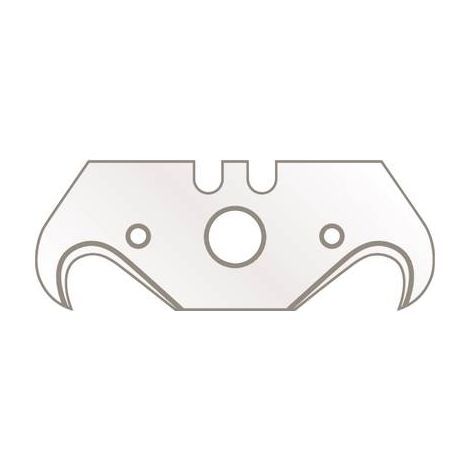 Lame Crochue Acier Martor N56 - Affûtee Bilaterale - 51x19x0,63mm - Pour Couteaux de Securite - Lot de 10 (1/7)