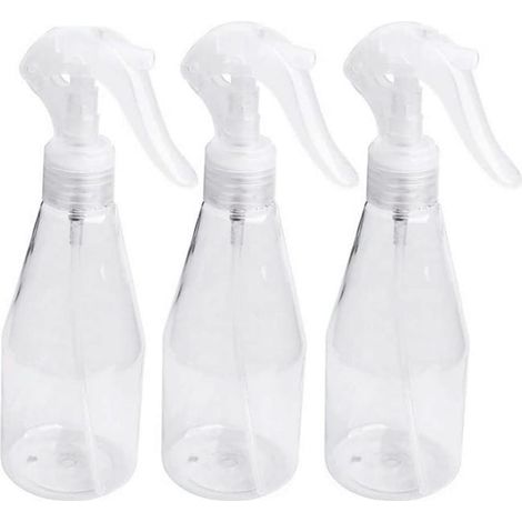 Set di 3 flaconi spray da 200 ml – Nebulizzatori a nebulizzazione fine ricaricabili per piante, pulizie, acconciature, cosmetici e viaggi (1/5)