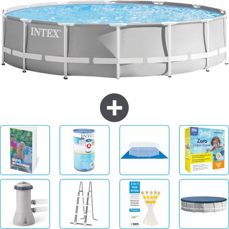 Prism Frame Pool Rund - 427x107 cm - 9-teilig S572