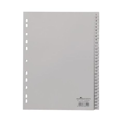 Zahlenregister DIN A4 1-31 Polypropylen grau DIN A4 1-31 Polypropylen grau (1/4)