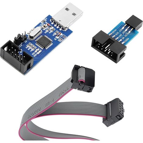USBasp Programmer with ISP Adapter and Cable, Programmer for USBASP, 3.3V 5V 51USB ISP for AVR (1/5)
