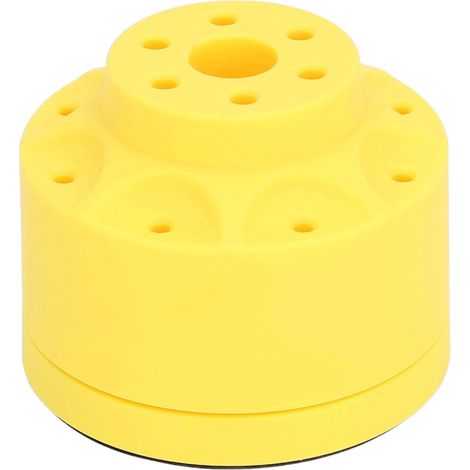 Ortviai Support de Visseurs Rotatif avec Base Magnétique ABS – 14 Emplacements, Jaune, pour Atelier et Réparation (1/5)