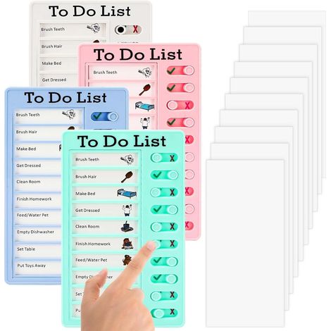 Lot de 4 Tableau Memo Checklist, tableau de liste de contrôle (1/5)