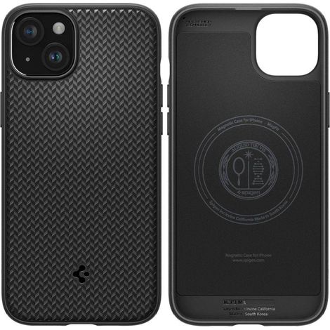 Funda Spigen MAG Armor MagSafe para iPhone 15, color negro mate. (1/5)