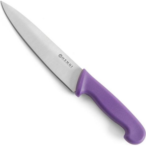 Couteau De Cuisine - Acier Inoxydable - Conforme HACCP - Manche Violet - Longueur 320 Mm - 1 Piece