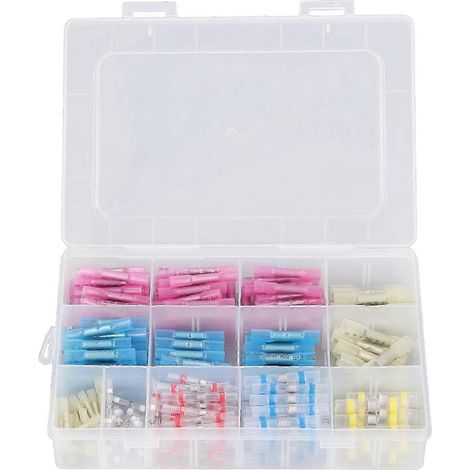 250 Pcs Manchons Thermorétractables pour Câbles Électriques, Bornes de Connexion Isolées, Étanchéité Parfaite, Raccords à Souder pour Fils (1/5)