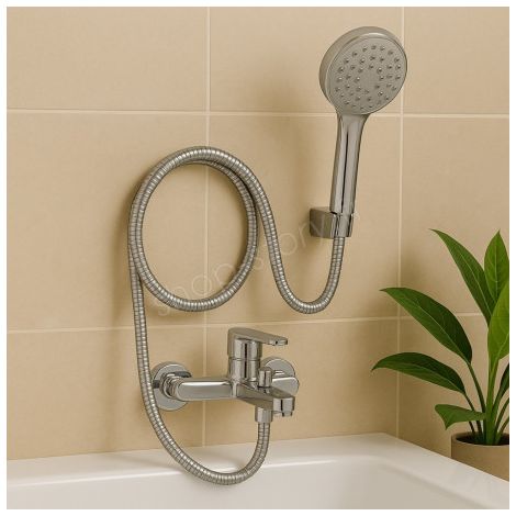 Flexible de Douche 150 cm Chromé - 2 Joints Inclus (1/5)