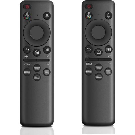 Télécommande de remplacement Samsung BN59-01432A, télécommande vocale solaire universelle pour Smart TV Samsung avec 4 touches de raccourci, noire 2pcs (1/5)