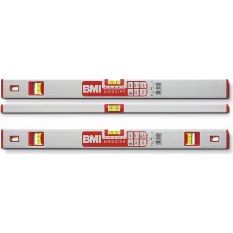 BMI Wasserwaage Abmessungen: Länge 40 cm aus Aluminium, eloxieret, mit Magnet (1/2)