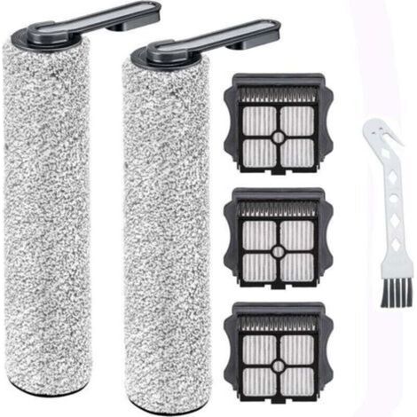 Rouleaux de brosse de rechange et filtres HEPA pour aspirateurs eau et poussière Tineco Floor One S5 / S5 Pro, faciles à changer et à nettoyer, 2 rouleaux de brosse + 3 filtres + 1 brosse de nettoyage (1/5)
