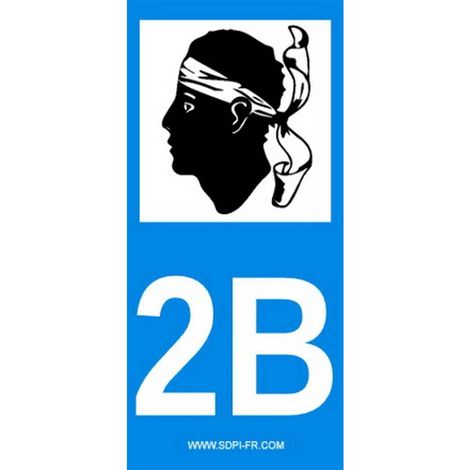 2 autocollants Region Departement 2B
