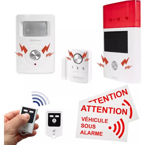 Alarme autonome sans-fil bateau CONFORT 1 - Détecteur 4-en-1 + mouvement + sirène solaire + 2 télécommandes (gamme BT) (1/5)