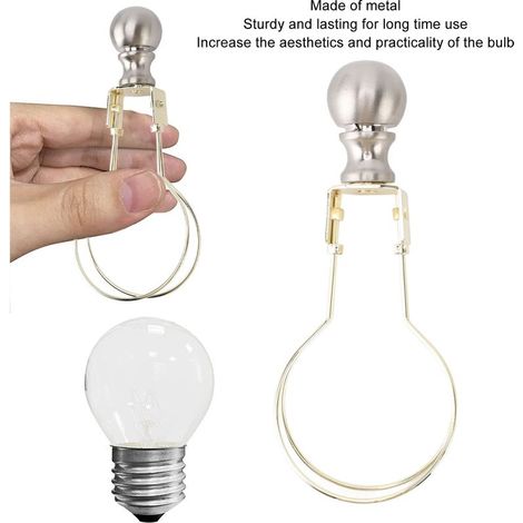 Adaptateur de Lampe Clip Métal Doré 2 Pièces, Support de Luminaire Moderne et Style pour Salon et Chambre (1/5)
