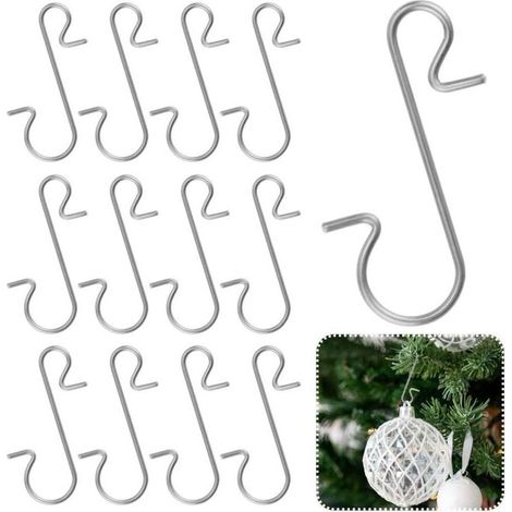 120PCS S-Shaped Christmas Decoration Hooks, Metal Christmas Tree Hooks, Christmas Tree Decoration Hooks (1/5)