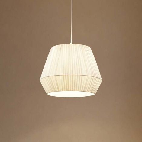 [GEBRAUCHT] B-Ware Lindby Hängeleuchte Vitore 40 cm Textil weiß dimmbar E27 15 W LED (1/2)